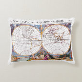風変わりなグローブアクセント枕の新しい地図 アクセントクッション (正面)
