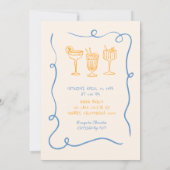 風変わりなスプラッシュスプラッシュサマーカクテル誕生日 招待状 (裏面)