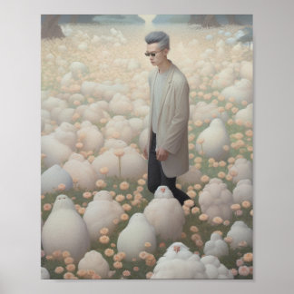 風変わりなチキンポスター ポスター