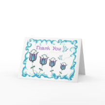 風変わりなチューリップのサンキューカード