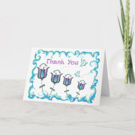 風変わりなチューリップのサンキューカード サンキューカード