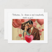 風変わりなバレンタインデー ノートカード (正面/裏面)