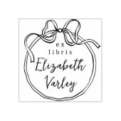 風変わりなレトロ弓フレームカリグラフィー・エクスリブリス書籍 ラバースタンプ (インプリント)