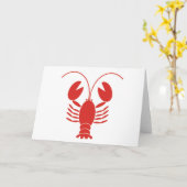 風変わりなロブスター カード (黄色い花)