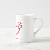 風変わりな三角関係の骨灰磁器のコーヒーカップ ボーンチャイナマグカップ (右)