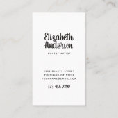 風変わりな唇インク入れ墨のスタイルのゴシック様式メーキャップアーティスト 名刺 (裏面)