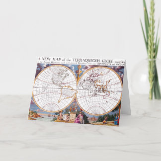 風変わりな地球のグリーティングカードの新しい地図 カード