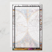 風変わりな地球文房具の新しい地図 便箋 (正面/裏面)