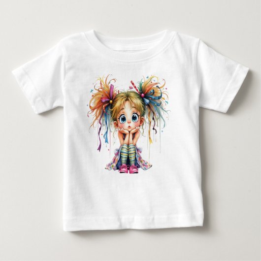 風変わりな子供 ベビーTシャツ (正面)