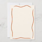 風変わりな手描きのカボチャの婚約シャワーパーティー 招待状 (裏面)