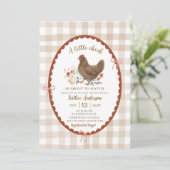 風変わりな手描きイラストがおしゃれなベビーシャワー 招待状 (スタンド正面)