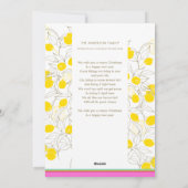 風変わりな水彩画のくるみ割り人形がレモンを愛する シーズンカード (裏面)