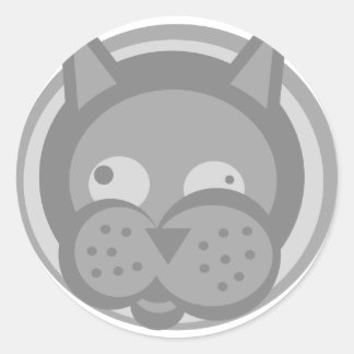 風変わりな猫シール ラウンドシール