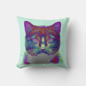風変わりな猫 クッション (正面)