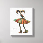 風変わりな空想の女性 - あなたらしく。 キャンバスプリント (正面)