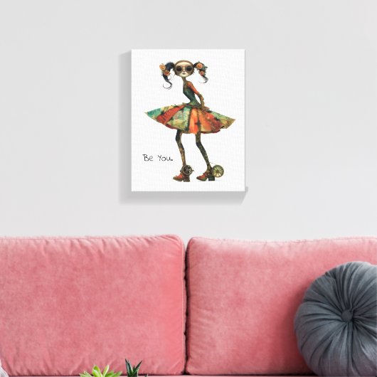 風変わりな空想の女性 - あなたらしく。 キャンバスプリント (インサイチュ (リビング))