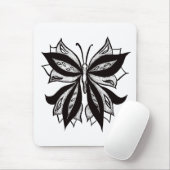 風変わりな蝶入れ墨の抽象芸術インクスケッチ マウスパッド (マウス)