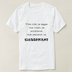 風変わりな言葉のナンセンスによって壊される英語 Tシャツ