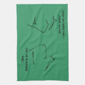 風変わりな語り手の顔-およびおもしろいの風変わりなユーモア キッチンタオル (縦)