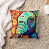 風変わりな象 クッション (ブランケット)