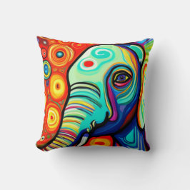 風変わりな象 クッション