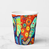 風変わりな象 紙コップ (裏面)