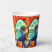 風変わりな象 紙コップ (右)