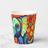 風変わりな象 紙コップ (正面)