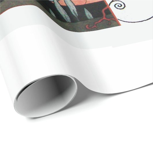 風変わりな鳥、アールデコ美しいファッションの衣装 ラッピングペーパー (ロールコーナー)