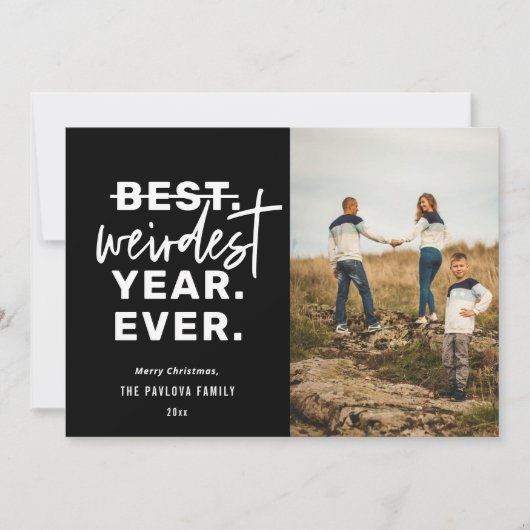 風変わりな1年のユーモア・ブラック シーズンカード (正面)