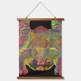 風変わりサイケデリックかっこいカッツ11 吊り下げ型タペストリー