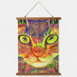 風変わりサイケデリックかっこいカッツ18 吊り下げ型タペストリー