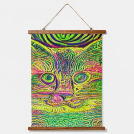 風変わりサイケデリックかっこいカッツ20 吊り下げ型タペストリー
