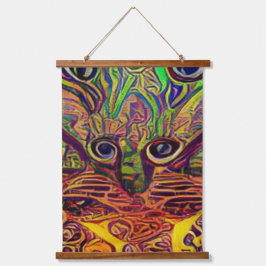 風変わりサイケデリックかっこいカッツ23 吊り下げ型タペストリー