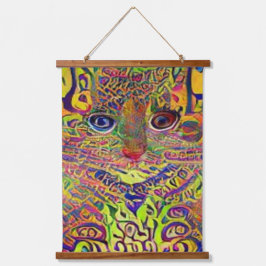 風変わりサイケデリックかっこいカッツ24 吊り下げ型タペストリー