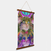 風変わりサイケデリックかっこいkatz 39 吊り下げ型タペストリー (傾斜あり)