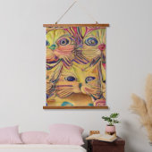 風変わりサイケデリックかっこいkatz 3 吊り下げ型タペストリー (寝室)