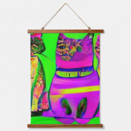 風変わりサイケデリックかっこいkatz 6 吊り下げ型タペストリー