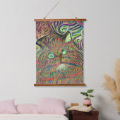 風変わりサイケデリックかっこいkatz 9 吊り下げ型タペストリー (寝室)