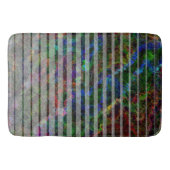 風変わりストライプ小さな正方形 バスマット (正面)