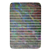 風変わりストライプ小さな正方形 バスマット (正面縦)