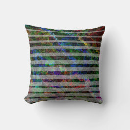 風変わりストライプ線の小さな四角 クッション