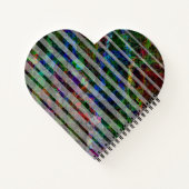 風変わりストライプ線の小さな四角 ノートブック (裏面)