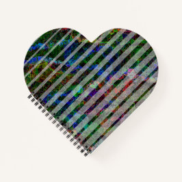 風変わりストライプ線の小さな四角 ノートブック