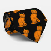 風変わりハロウィン猫 ネクタイ (ロール)
