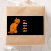 風変わりハロウィン猫 ラベル (インサイチュ)