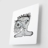 風変わりファンタジースケッチ スクエア壁時計 (傾斜)