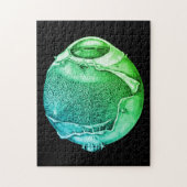 風変わりヴィンテージ眼球詳細スケッチ緑 ジグソーパズル (縦)