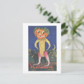 風変わりヴィンテージ野菜ジャックオランタン葉書 ポストカード (スタンド正面)