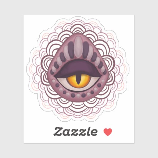 風変わり不気味お洒落目 シール (シート)